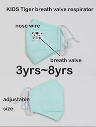 Face Mask- Cotton Respirator Valve w/1 Filter- KIDS!