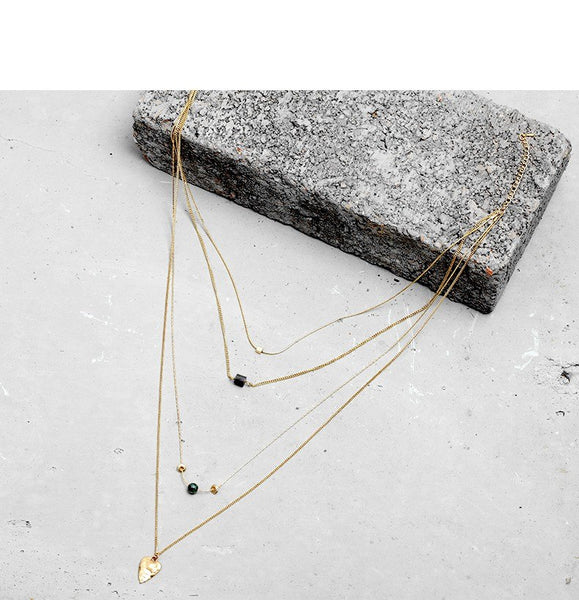 4 Layered Gold Necklace