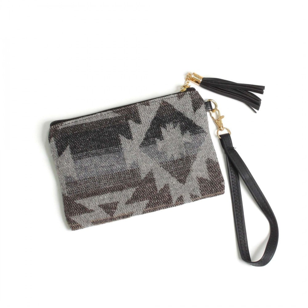 Aztec Printed Wristlet