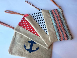 Burlap & Canvas Anything Bags/Clutch