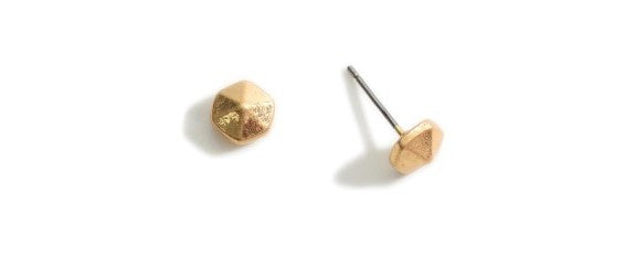 Vintage Gold Petite Geometric Studs