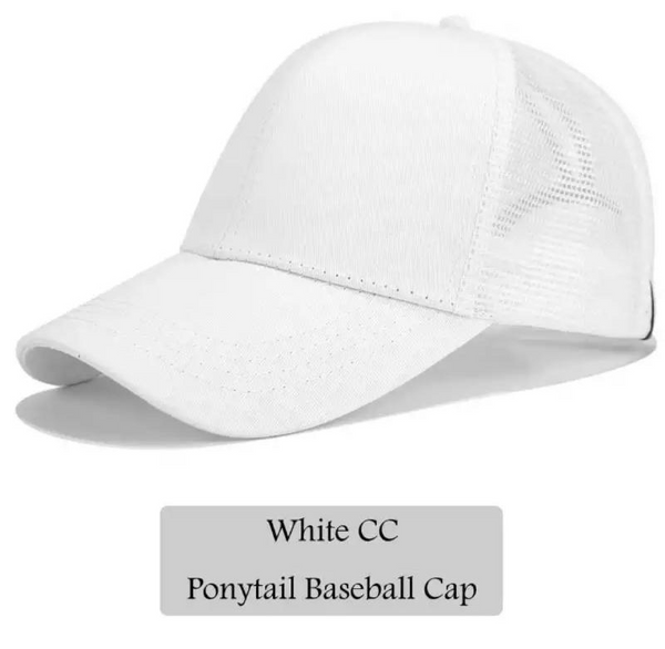 C.C. High Ponytail Baseball Style Hats (Adult/One Size)