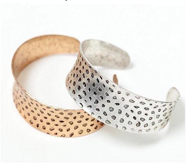 Hammered Metal Cuff Bracelets