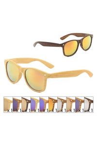 Faux Wood Fashion Sunglasses Several Colors