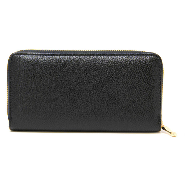 Solid Faux Leather Long Wallet