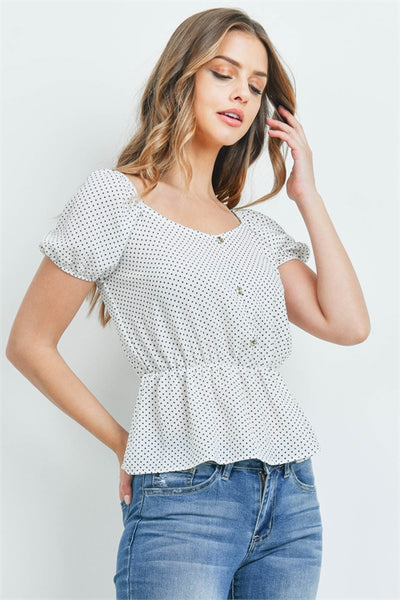 New Women's Boutique Polka-Dot Blouse S, M, L, XL