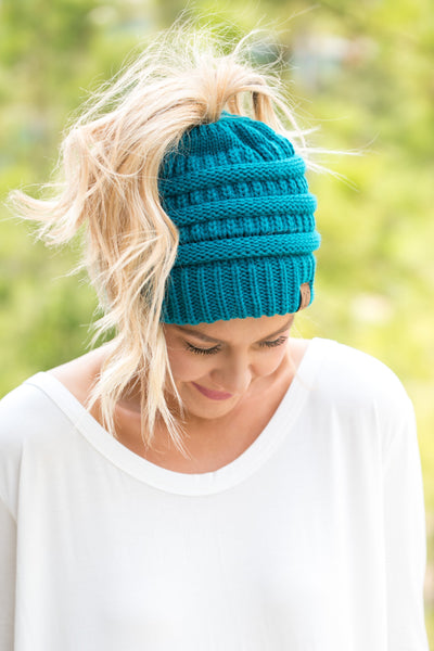 C.C. Ponytail/Messy Bun Beanie (Adult/One Size) *Multiple Colors*