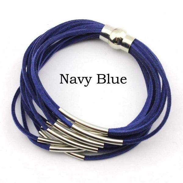 Faux Suede Strappy Magnetic Bracelets. Lot's of Colors!