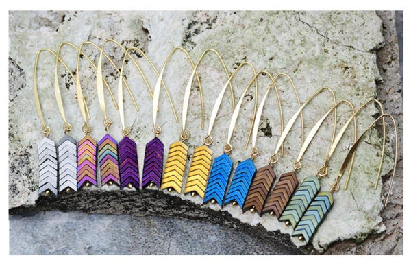 Chevron Hook Earrings *Several Colors*