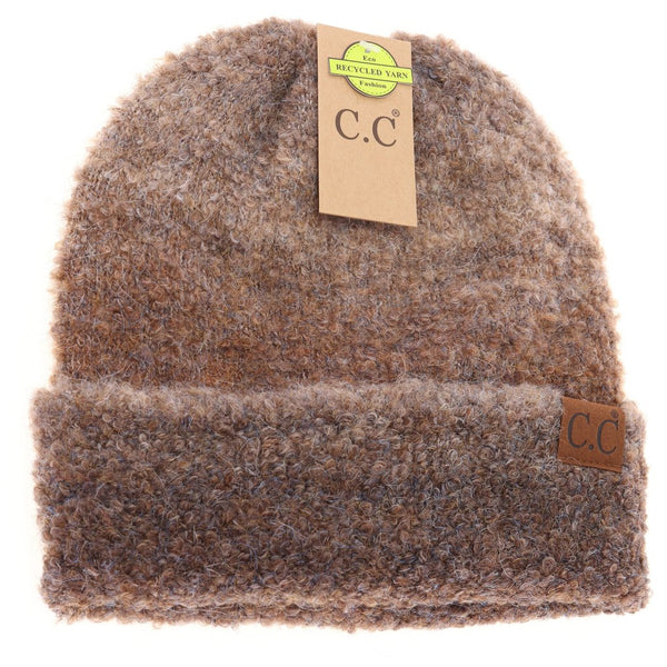 CC Multi-Colored Slouchy Mohair Cuffed Beanie (Adult/One Size) Many Colors