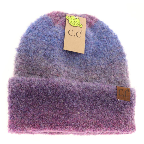 CC Multi-Colored Slouchy Mohair Cuffed Beanie *Many Colors*