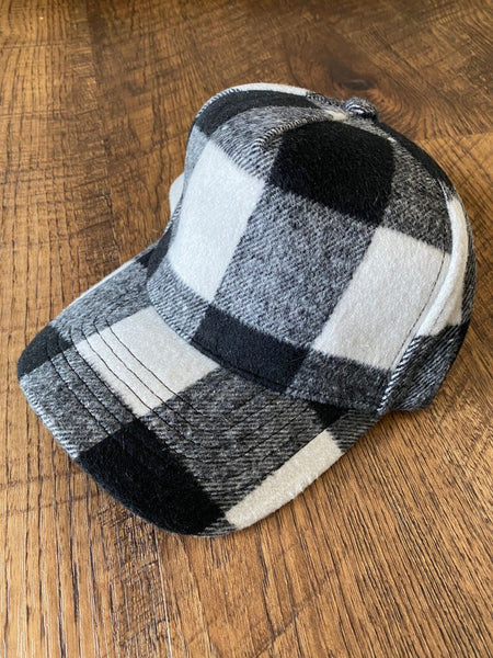 Buffalo Check Flannel Adjustable Billed Hat