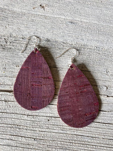 Pressed Cork/Wood Grain Earrings *6 Colors*
