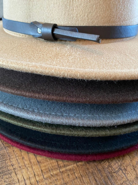 Trendy Fall/Winter Felt Brimmed Panama Hat *Multiple Colors*