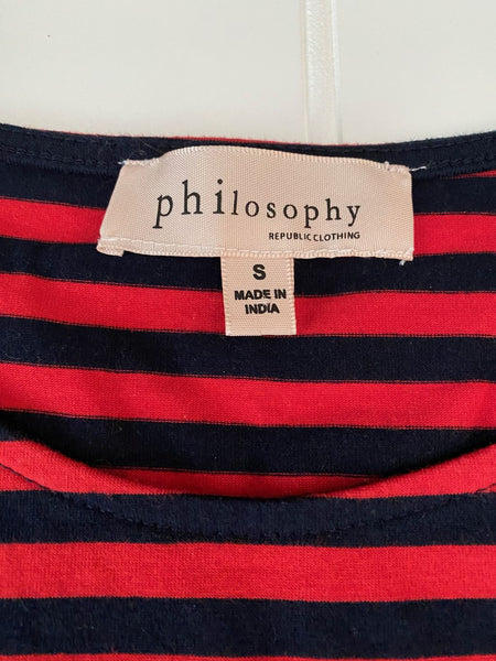 Pre-Loved Philosophy striped 3/4 sleeve top, S
