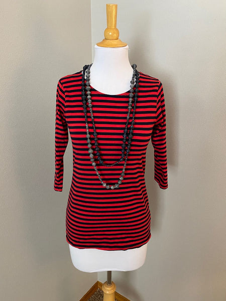 Pre-Loved Philosophy striped 3/4 sleeve top, S