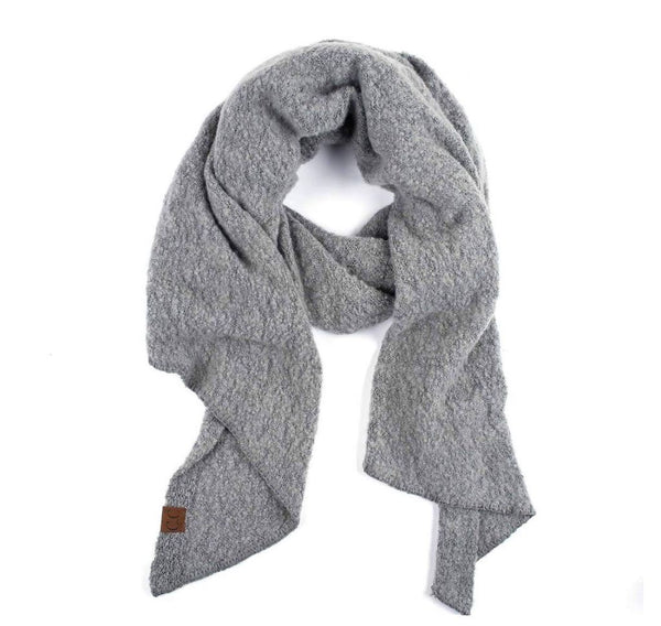 C.C Solid Boucle Knit Scarf *Multiple Colors*