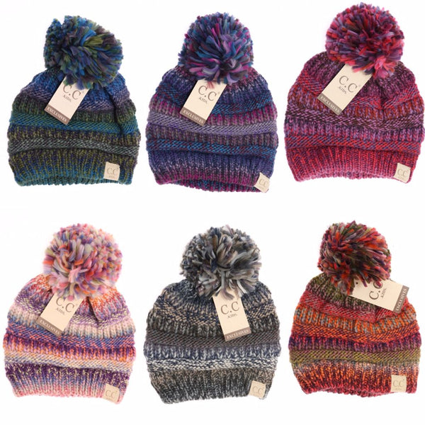 Baby/Toddler/Kid C.C. Multi Color Knit Beanies