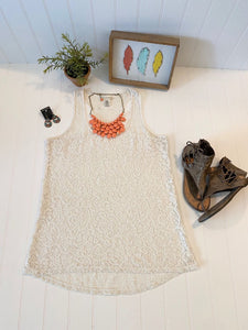 Pre-Loved Women's Lace Tank, Size L