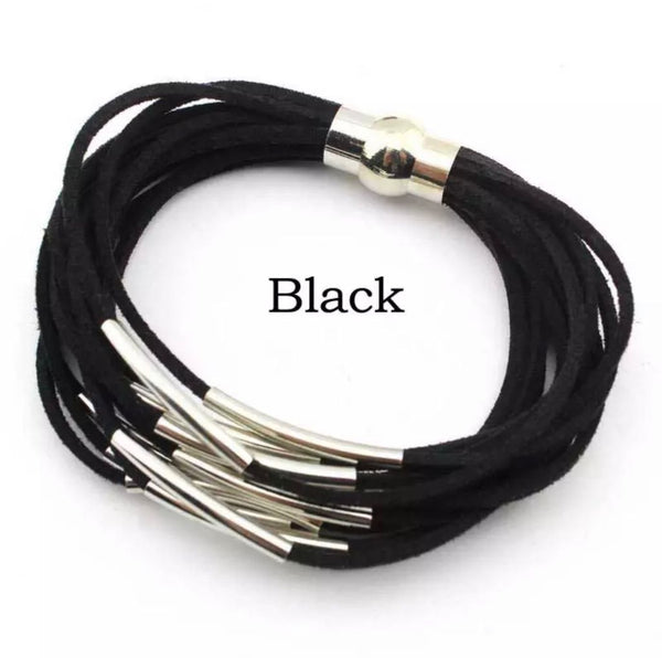 Faux Suede Strappy Magnetic Bracelets. Lot's of Colors!