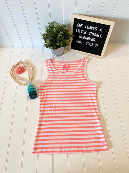 Pre-Loved Girls Like New NEXT Striped Ribbed Tank, size 13yrs