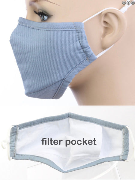 Face Mask-Adult Cotton Solid Color