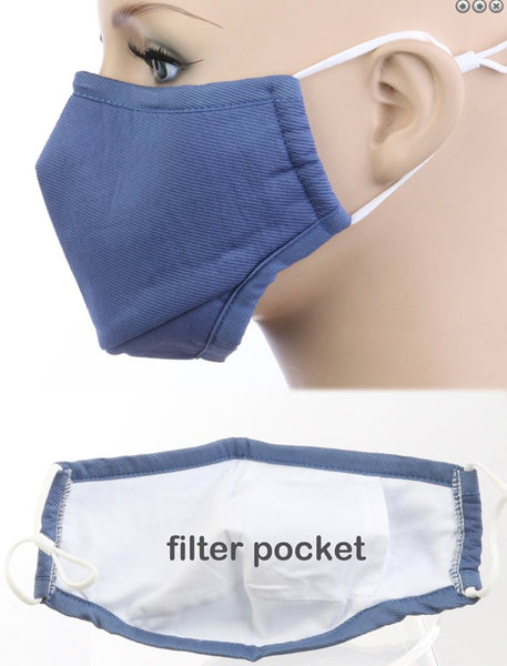 Face Mask-Adult Cotton Solid Color