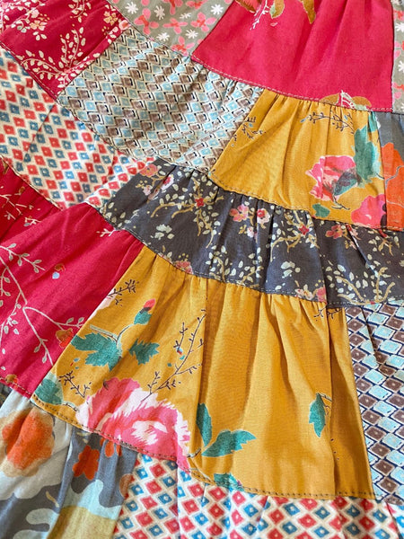 Pre-Loved Girls NEW Room Seven Patchwork Print Twirl Skirt Size 4
