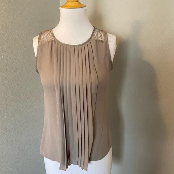 Pre-Loved Pleated and lace dress tank size Small