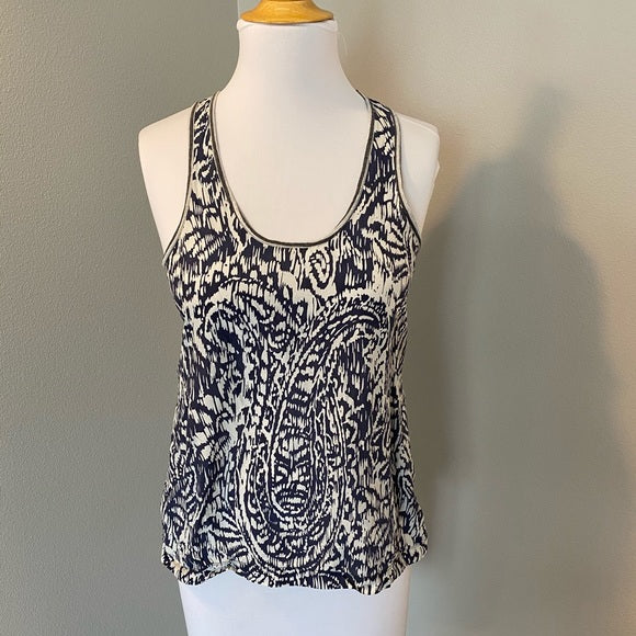 Pre-Loved Banana Republic mixed pattern tank, size XS