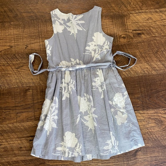 Pre-Loved Girls Gap Kids Button Up Striped/Floral Dress size XL/12
