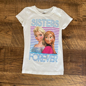 Pre-Loved Girls Disney’s Frozen “Sisters Forever” Top size Small 5/6