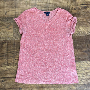 Pre-Loved Girls Gap Kids Cuff Sleeve Heathered V-Neck Top XL (12)