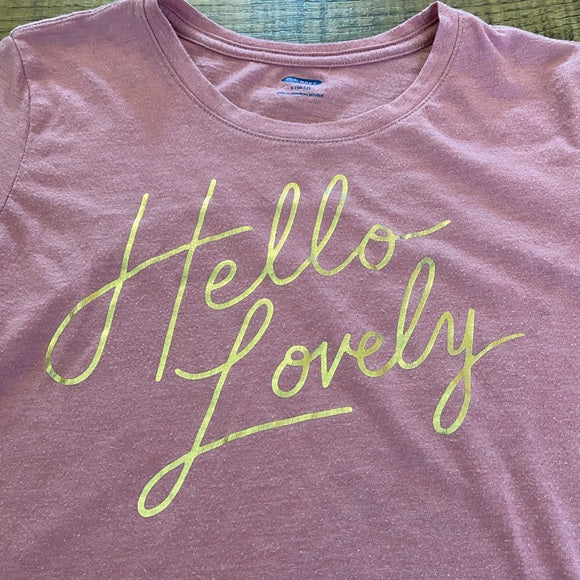 Pre-Loved Girls Old Navy “Hello Lovely” Top Size L (10/12)