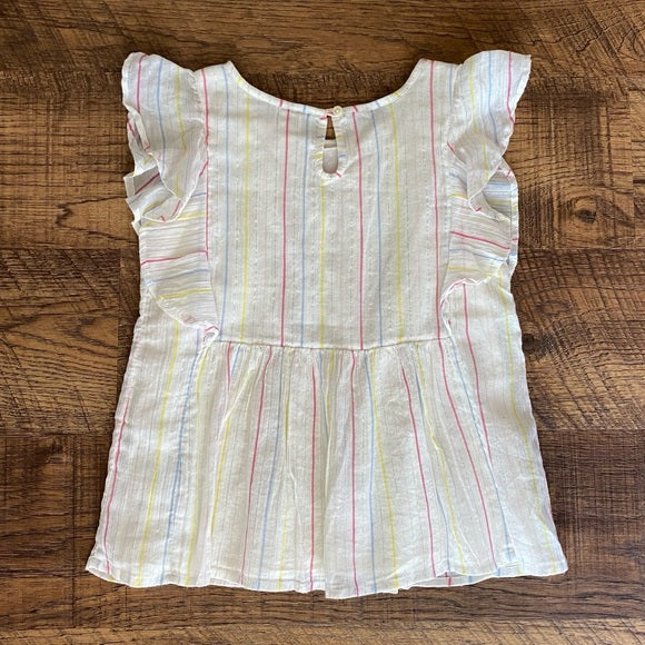 Pre-Loved Girls Like New Gap Kids Crepey Embroidered Boho Top M/8