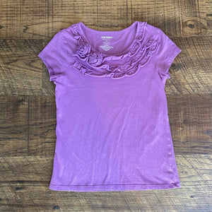 Pre-Loved Girls Old Navy Flower & Ruffle Top Size M (8)